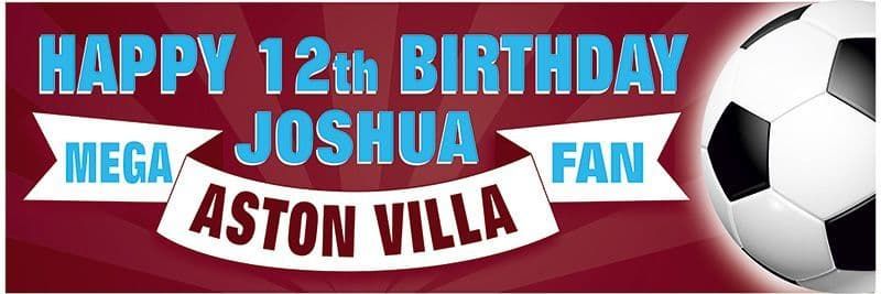 Aston Villa Birthday banner