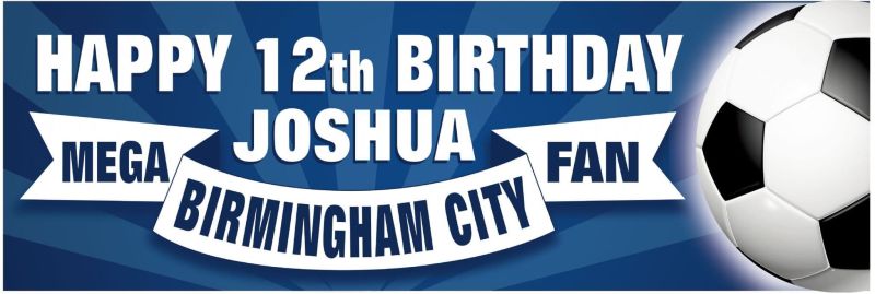 Birmingham City Birthday banner
