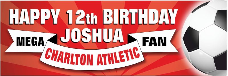 Charlton Athletic Birthday banner