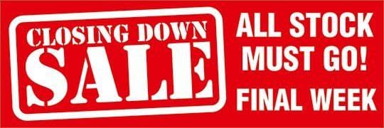 Closing Down Sale Banner