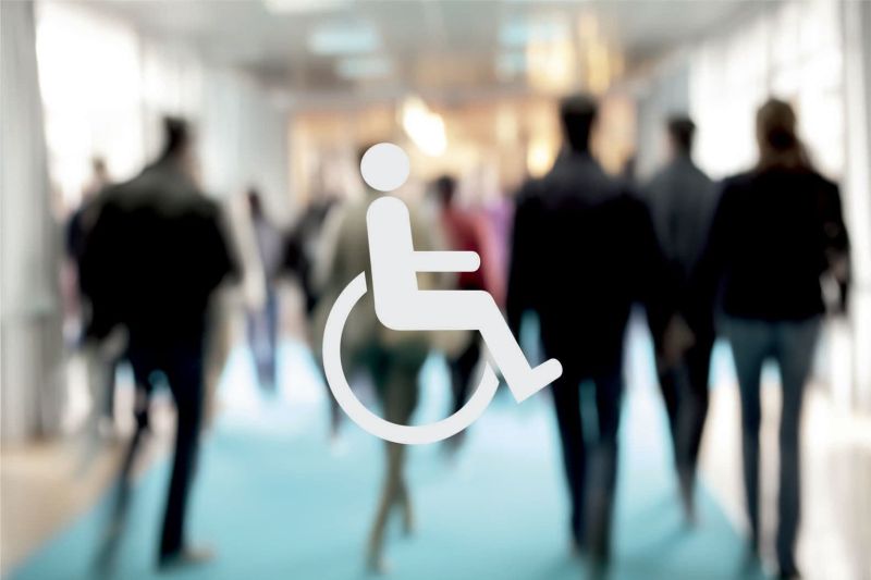 Disabled toilet symbol glass safety sticker