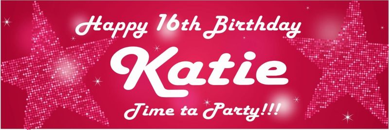 Disco Birthday banner