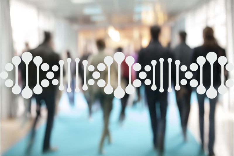 DNA glass safety sticker