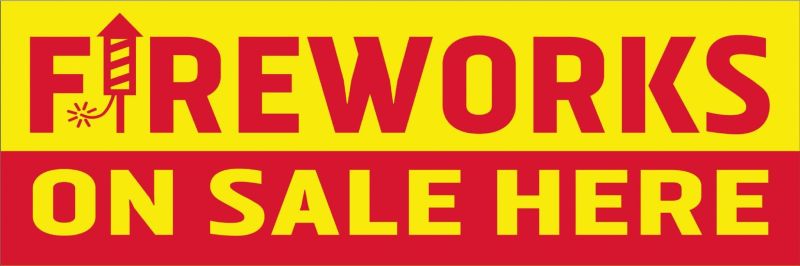 Fireworks On Sale Banner