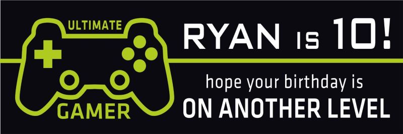 Gamer Birthday banner