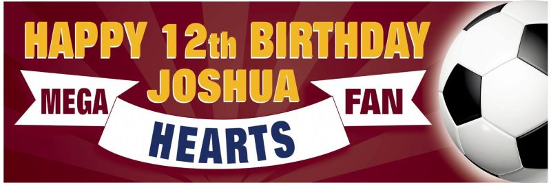 Hearts Birthday banner