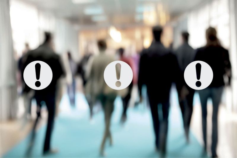 Mandatory symbol glass safety sticker