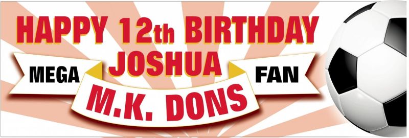 MK Dons Birthday banner