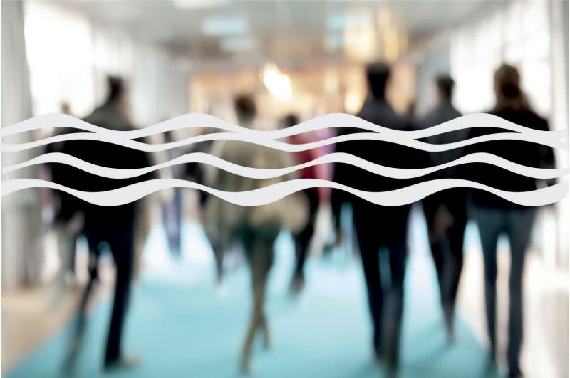 Waves glass safety sticker