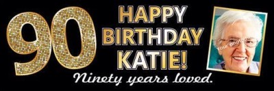 90th Birthday banner