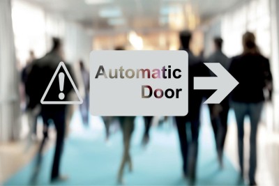 Automatic Door (right) glass safety sticker