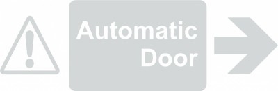 Automatic Door (right) glass safety sticker