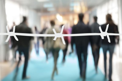 Barbed wire glass safety sticker