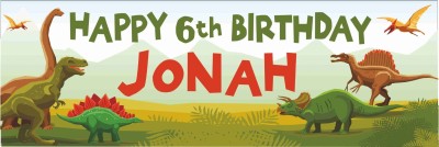 Dinosaur Birthday banner