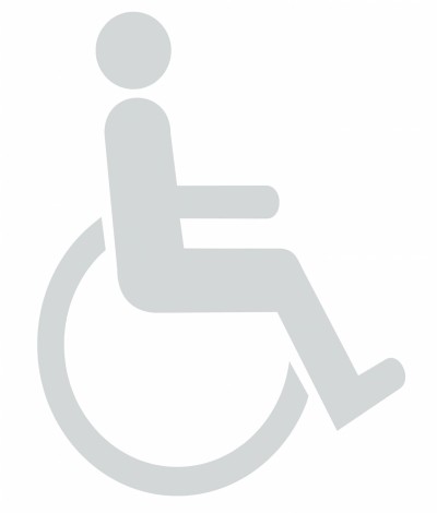 Disabled toilet symbol glass safety sticker