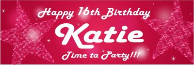 Disco Birthday banner