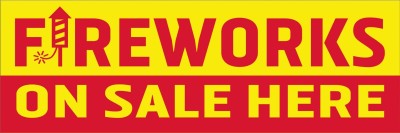 Fireworks On Sale Banner