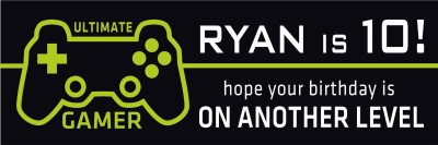 Gamer Birthday banner