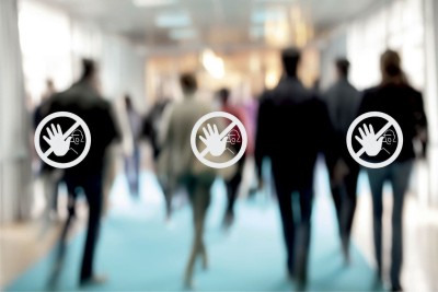 No Unauthorised Entry glass safety sticker