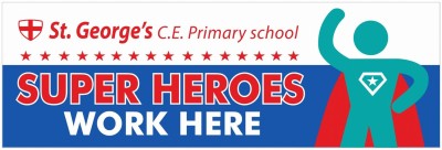 Super Heroes Work Here  Banner