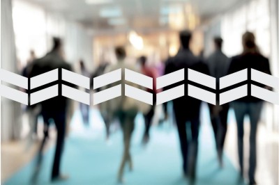 Zig Zags glass safety sticker