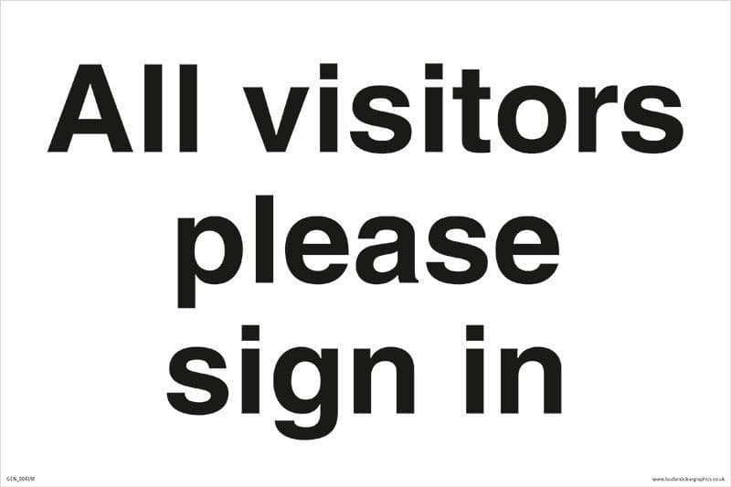 All visitors please sign in
