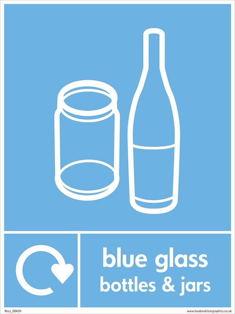 Blue glass bottles