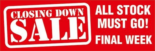 Closing Down Sale Banner