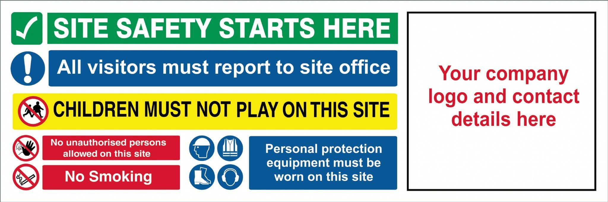 Contrator / Site Safety Banner