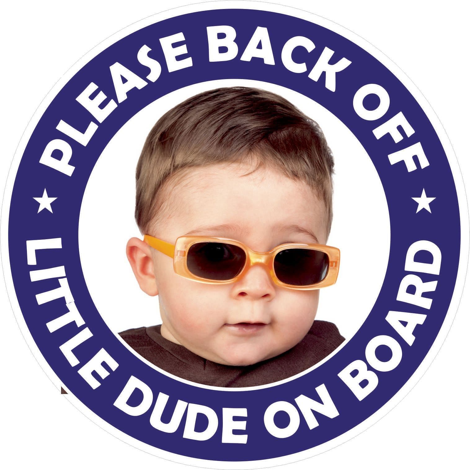 Dude on board sticker