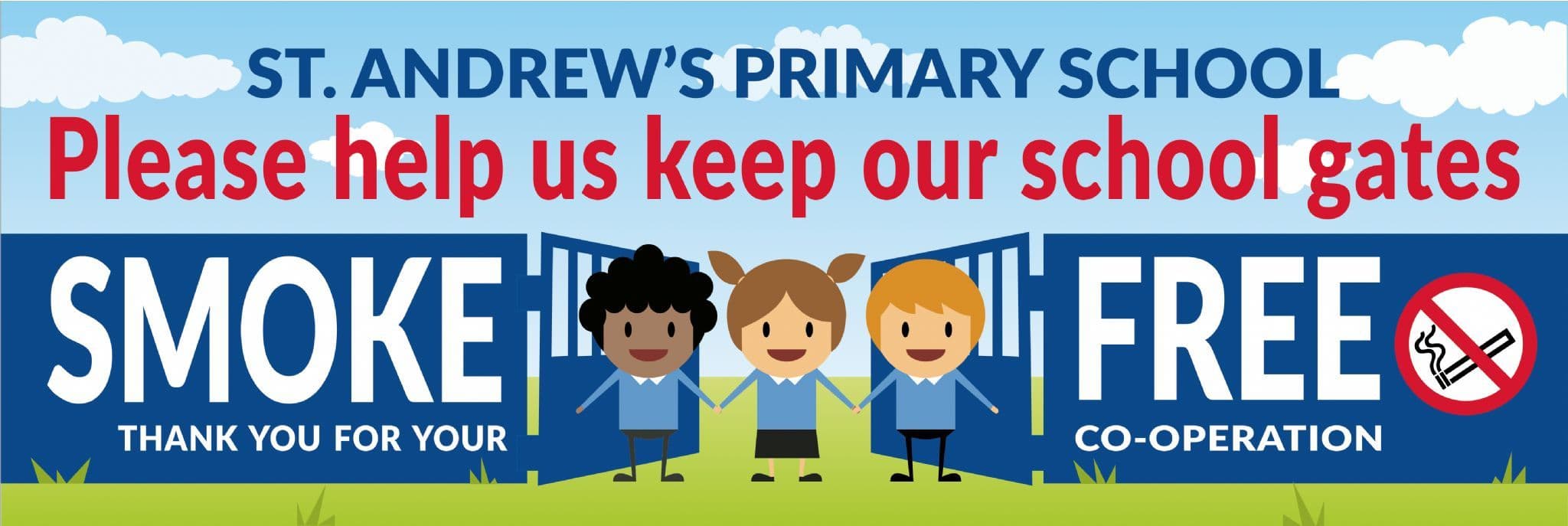 No Smoking at School Gates banner